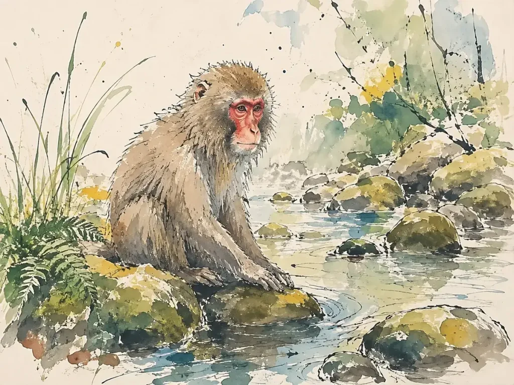 Illustration macaque